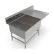 John Boos 43PB1431-1D24R 70" Three Compartment Sink, 14"W x 31"L Bowl With Right-Hand Drainboard 1 image