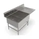 John Boos 43PB14314-1D24R 70" Three Compartment Sink, 14"W x 31"L Bowl With Right-Hand Drainboard 1 image