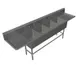 John Boos 44PB1620-2D18 103" Four Compartment Sink, 16"W x 20"L Bowl With 2 Drainboards 1 image