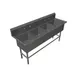 John Boos 44PB204 85" Four Compartment Sink, 20"W x 20"L Bowl Without Drainboard 1 image