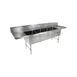 John Boos 4B18244-2D18 111" Four Compartment Sink, 18"W x 24"L Bowl With 2 Drainboards 1 image