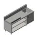 John Boos 4CB4R10-3096-R Beverage Table, Cabinet Base with Open Front 1 image
