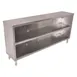 John Boos 4DCO6-18132 132"x18" Stainless Steel Open Front Dish Cabinet, Open Base with Mid-Shelf 1 image