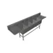 John Boos 4PB16184-2D24 115" Four Compartment Sink, 16"W x 18"L Bowl With 2 Drainboards 1 image
