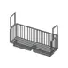 John Boos ALMBR-6C Aluminum Ceiling Mounted Meat Boat Rack - 72" x 20" 1 image