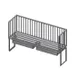 John Boos ALMBR-6T Aluminum Table Mounted Meat Boat Rack - 72" x 20" 1 image