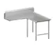 John Boos CDT4-I6048SBK-R Clean "L" Shaped Dishtable w/ Island Design, Right, 10" Backsplash 1 image