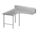 John Boos CDT4-I6060SBK-L Clean "L" Shaped Dishtable w/ Island Design, Left, 10" Backsplash 1 image