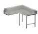 John Boos CDT6-K60108SBK-R Clean "L" Shaped Dishtable w/ Corner Design, Right, 10" Backsplash 1 image