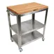John Boos CU-CULART30 Cucina Culinarté Cart, 30"W, Northern Hard Rock Maple Wood Top, Stainless Steel Base 1 image
