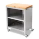 John Boos CUFC-M1830 Formaggio Cart, 30"W x 18-1/8"D, Northern Hard Rock Maple, Stainless Steel Base 1 image