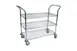 John Boos CWC-1836-3 Chrome Wire Bussing Cart w/ (3) 36"L x 18"D Shelves 1 image