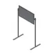 John Boos DM-60-S30 Demo Mirror, Table Mounted, 49-1/4"W X 22-1/2"H 1 image