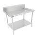 John Boos DST6R10-3061SSW 60" Dishtable Sorting Table w/ 2-1/4" Rolled Edge, 10" Backsplash 1 image