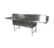 John Boos DT3B244-2D24L-X 121" Dishtable with Potsinks, (2) 24" Drainboards, 3 Bowls, Clean 1 image