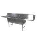 John Boos DT3PB244-2D24L 121" Dishtable with Potsinks, (2) 24" Drainboards, 3 Bowls, Clean 1 image