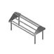 John Boos DTSS-3084-T Stainless Steel Tubular Wall Mounted Sorting Shelf - 84"W x 30-1/2"D 1 image