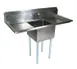 John Boos E1S8-24-14T24 72" One Compartment Sink, 24"W x 24"L Bowl With 2 Drainboards 1 image