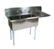 John Boos E2S8-18-12R18-X 56" Two Compartment Sink, 18"W x 18"L Bowl With Right-Hand Drainboard 1 image