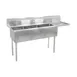John Boos E3S8-1014-10R15-X 47" Three Compartment Sink, 10"W x 14"L Bowl With Right-Hand Drainboard 1 image