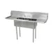 John Boos E3S8-1014-10T15-X 60" Three Compartment Sink, 10"W x 14"L Bowl With 2 Drainboards 1 image