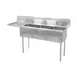 John Boos E3S8-18-12L18-X 74" Three Compartment Sink, 18"W x 18"L Bowl With Left-Hand Drainboard 1 image