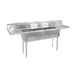 John Boos E3S8-18-14T18-X 90" Three Compartment Sink, 18"W x 18"L Bowl With 2 Drainboards 1 image