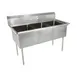 John Boos E3S8-24-14-X 77" Three Compartment Sink, 24"W x 24"L Bowl Without Drainboard 1 image