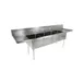 John Boos E4S8-1620-14T18-X 100" Four Compartment Sink, 16"W x 20"L Bowl With 2 Drainboards 1 image