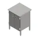 John Boos EBHS4-24144 144" Cabinet Base Hinged Doors Work Table, Flat Top / 14 Gauge Top  1 image