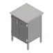 John Boos EBHS6-2472 72" Cabinet Base Hinged Doors Work Table, Flat Top / 16 Gauge Top 1 image