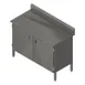 John Boos EBHS6R5-2436 36" Cabinet Base Hinged Doors Work Table with Backsplash / 16 Gauge Top 1 image