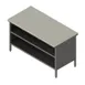 John Boos EBOP3-3048 Work Table, Cabinet Base with Open Front, 48"W X 30"D 1 image