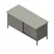 John Boos EBSP3-3096 Work Table, Cabinet Base with Sliding Doors, 96"W X 30"D 1 image