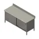 John Boos EBSP3R5-3096 Work Table, Cabinet Base with Sliding Doors, 96"W X 30"D 1 image