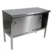 John Boos EBSS4-2436 Cabinet Base with Sliding Doors Work Table, 36"W X 24"D 1 image