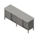 John Boos EBSS6-2484 Cabinet Base with Sliding Doors Work Table, 84"W X 24"D 1 image