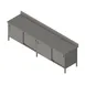 John Boos EBSS6R5-30132 Cabinet Base with Sliding Doors Work Table, 132"W x 30"D / Backsplash 1 image