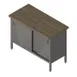 John Boos EBSW7-3072 Work Table, Cabinet Base with Sliding Doors 1 image
