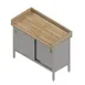John Boos EBSW7R43-3072 Work Table, Cabinet Base with Sliding Doors 1 image
