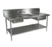 John Boos EPT6R10-DL2B-72L-X 72" Prep Table Sink Unit, 2 Bowl on Left with Drawer - Flyer 1 image
