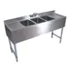John Boos UBS3-1872-2D18 72" Underbar Sink Units, 3 Compartment with 2 Drainboards 1 image
