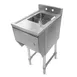 John Boos UBHS-2112 12" Underbar Sink Units, 1 Compartment with Soap & Towel Dispenser 1 image