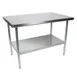 John Boos FBLG4824 48" Open Base Work Table with Undershelf, Without Backsplash / 18 Gauge Top 1 image