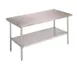 John Boos FBLS3030 30" Open Base Work Table with Undershelf - Without Backsplash / 18 Gauge Top 1 image