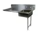 John Boos JDTS-20-50UCR 50" Undercounter Soiled Dishtable w/ Sink On Right, 10" Backsplash 1 image