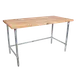 John Boos JNB05-X Work Table, Wood Top, 96"W X 24"D X 35"H Overall Size 1 image