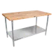 John Boos JNS02-X Work Table, Wood Top, 48"W X 24"D X 35"H Overall Size 1 image