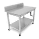 John Boos LT6R5-3060SSW-C 60" Open Base Work Table with Undershelf & Casters, 5" Backsplash / ADA 1 image