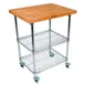 John Boos MET-CWC-1 Metropolitan Wire Cart w/ 2 Adjustable Chrome Wire Shelves 1 image